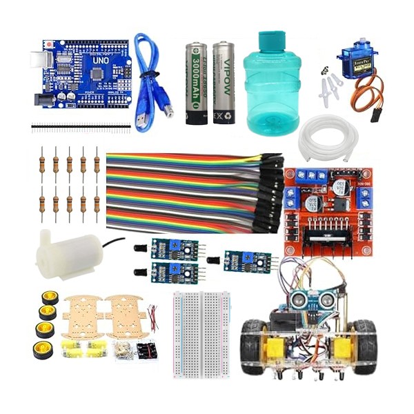 DIY Fire Fighting Robo kit using Arduino